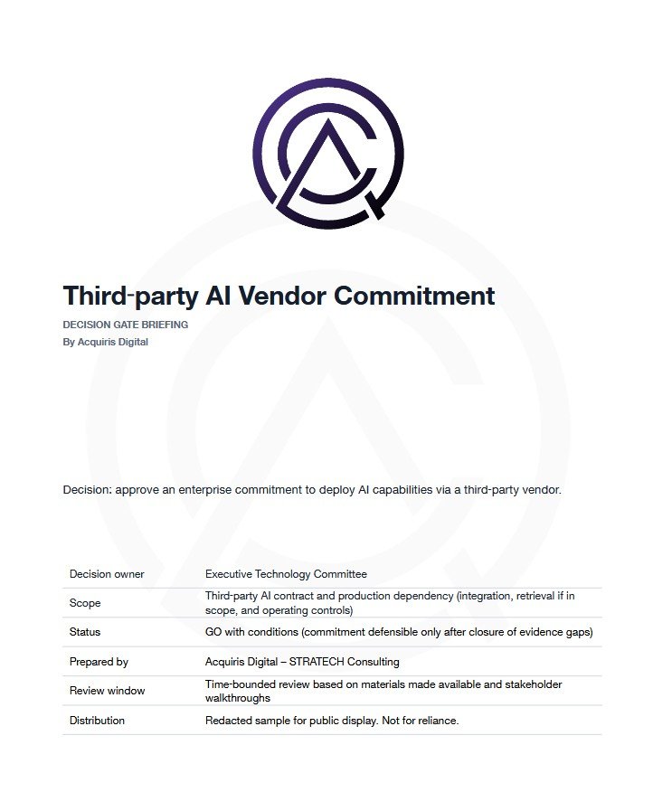 AI Vendor Assessment � exhibit thumbnail